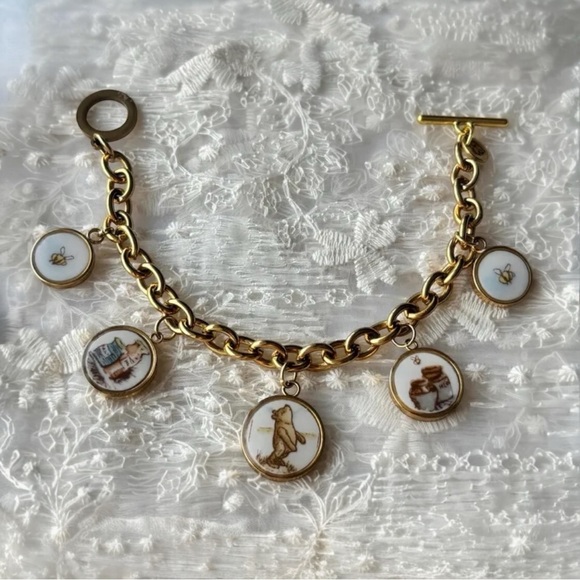 Arista Jewelry Jewelry - Classic Winnie the Pooh Charm Bracelet | Handmade Broken China Jewelry